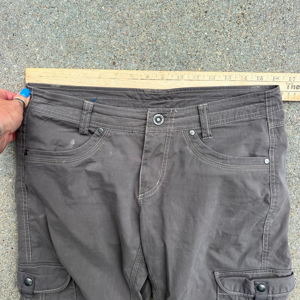 Kuhl Splash Roll-up Vintage Patinadye Gray Hiking Cargo Pants Size 6 Regular - Picture 7 of 10